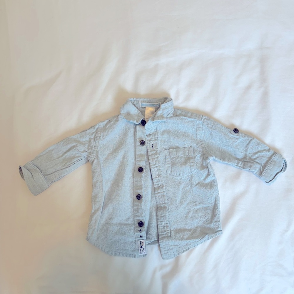 Janie and Jack Linen Button Down Shirt